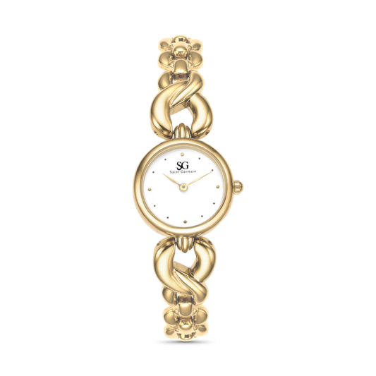 Orologio da donna rotondo Vintage Lana dorato